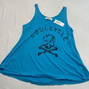 NWT Soul Cycle Blue Skull Tank Top Size Small New